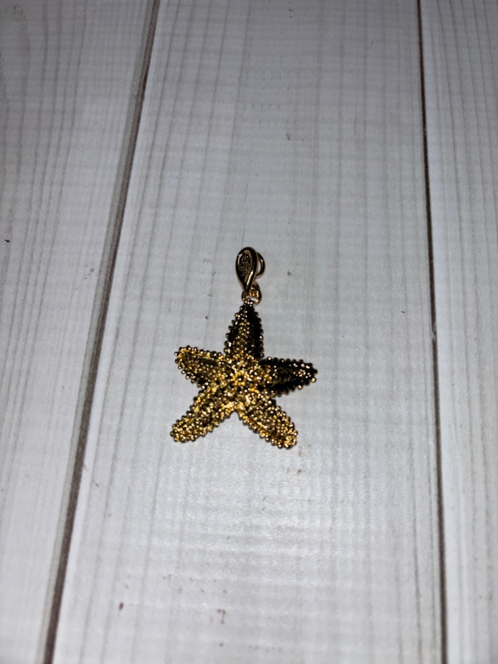 Gold Starfish Pendant Charm
